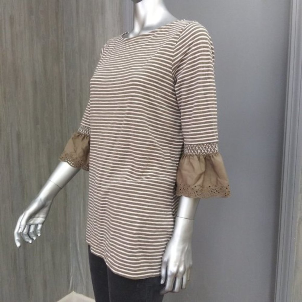 J.Jill Cotton Jersey with Eyelet Cuffs - Picture 2 of 6